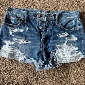 AEO Vintage High Rise Festival Denim Shorts
